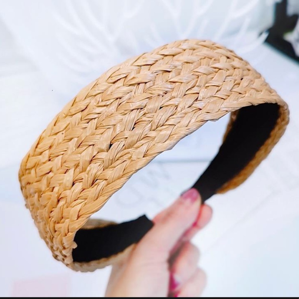 New Natural Woven Straw Headbands | Hairbands